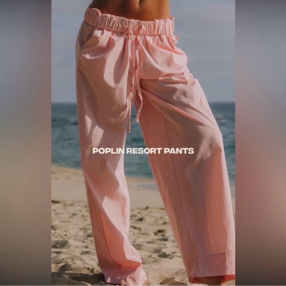 Daily Drills Poplin Resort Pant dusty rose and white stripes xs/s Sold out style